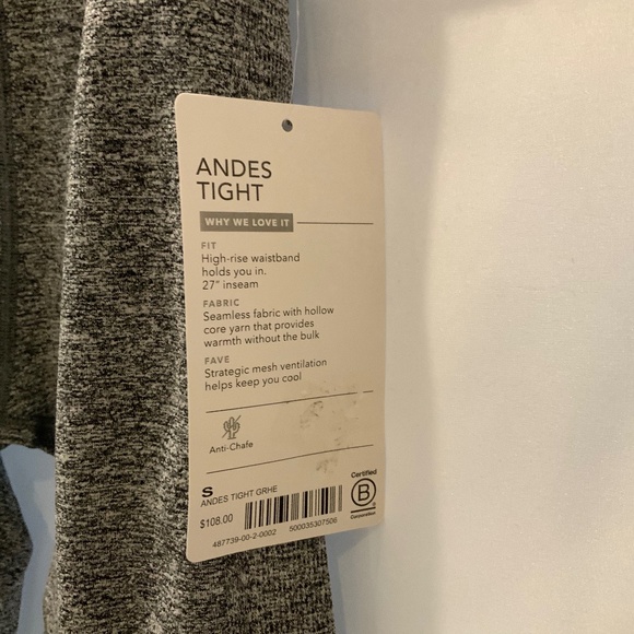 Athleta Andes High Rise Seamless Tights Gray - Picture 3 of 5